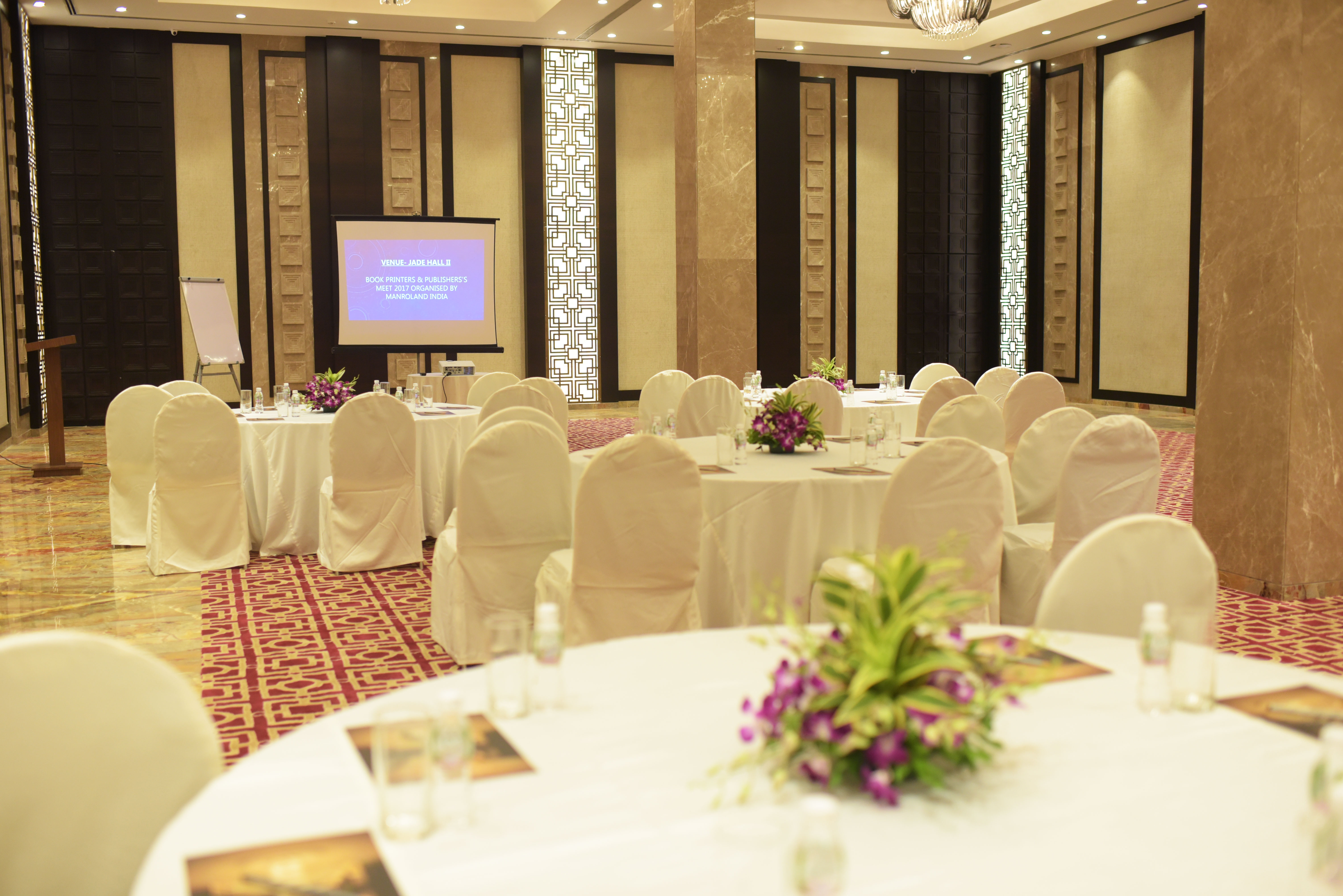 Corporate board meeting in elegant venue