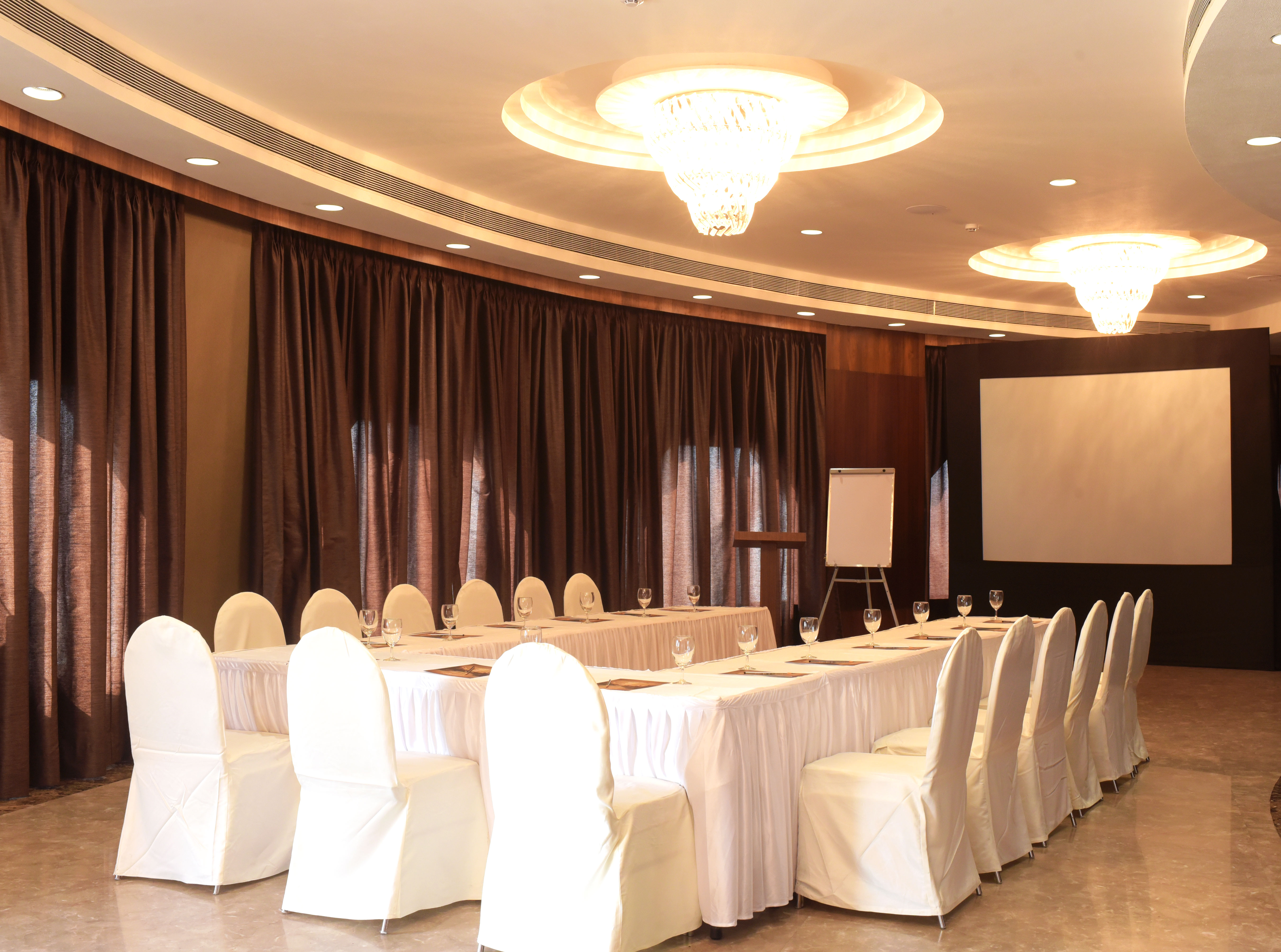 Corporate board meeting in elegant venue