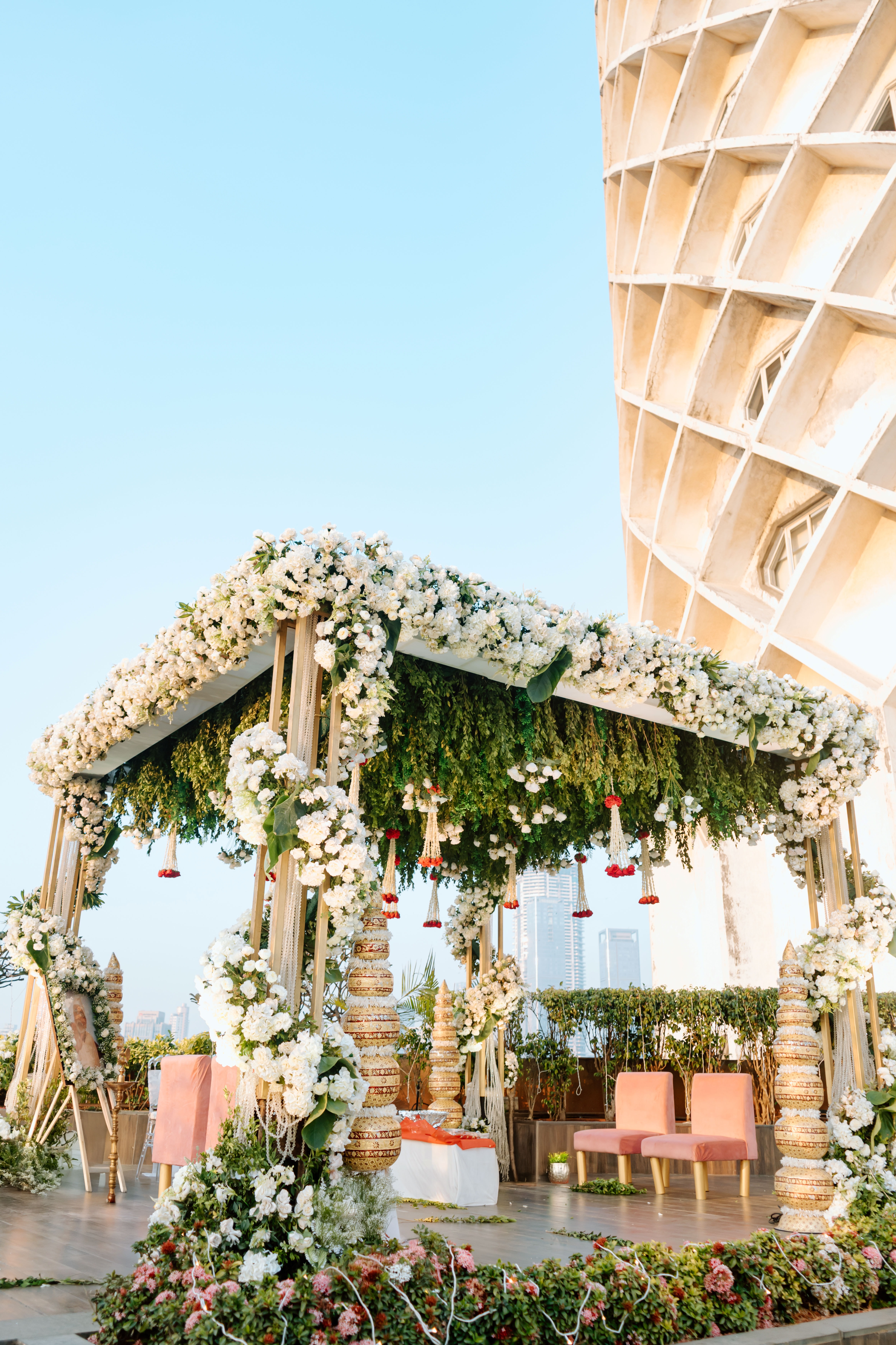 Outdoor mandap decoration
